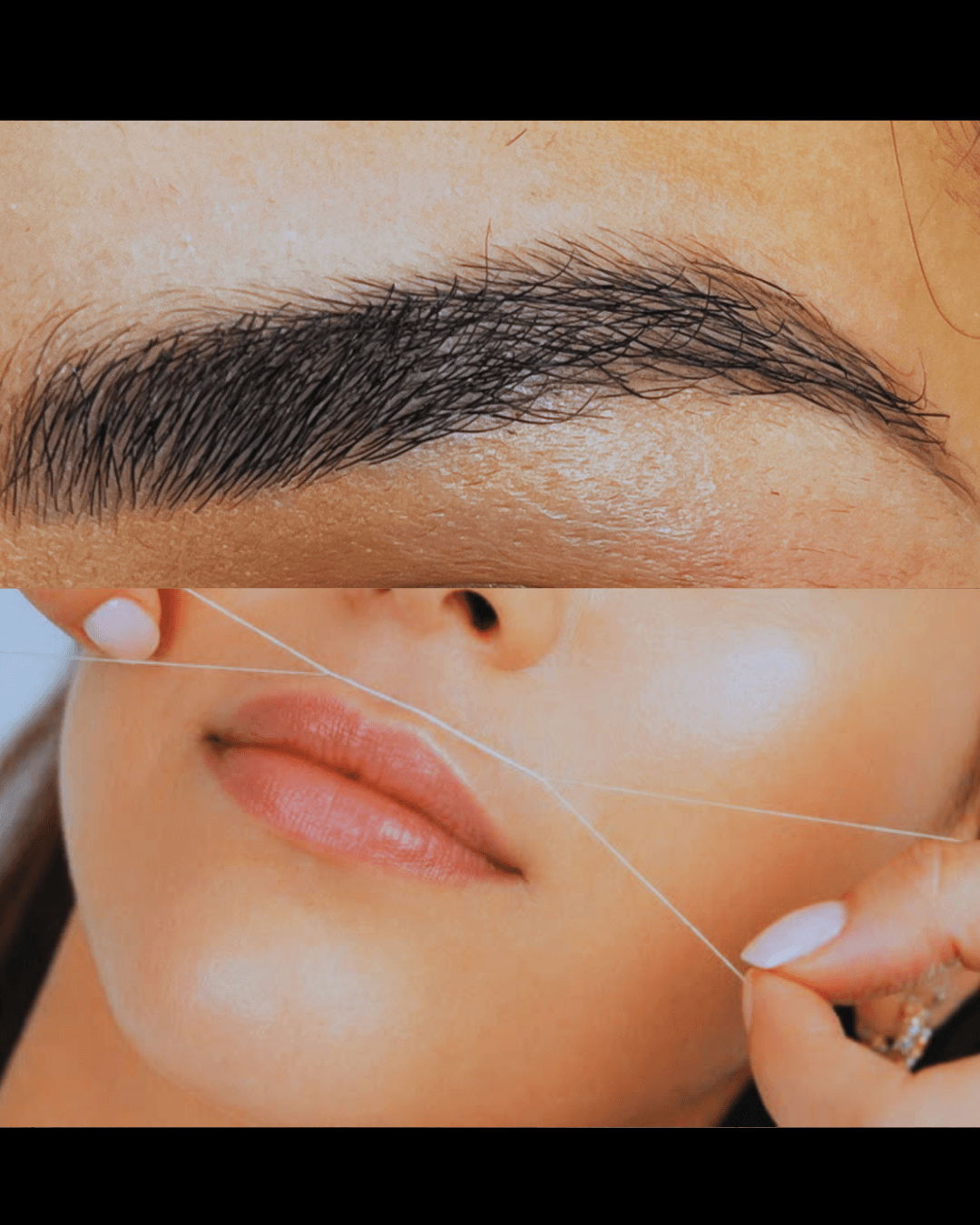 Diseño y perfilado de cejas + Depilación de bozo con hilos