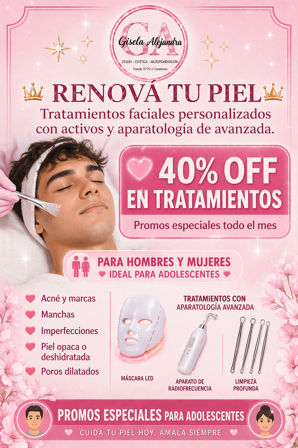 Tratamiento Acné, Manchas .Etc