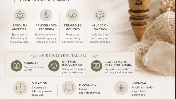 Taller de Pendulo Hebreo (2 encuentros de 2hs y media c/u)