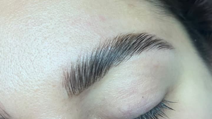 perfilado con hilo + henna