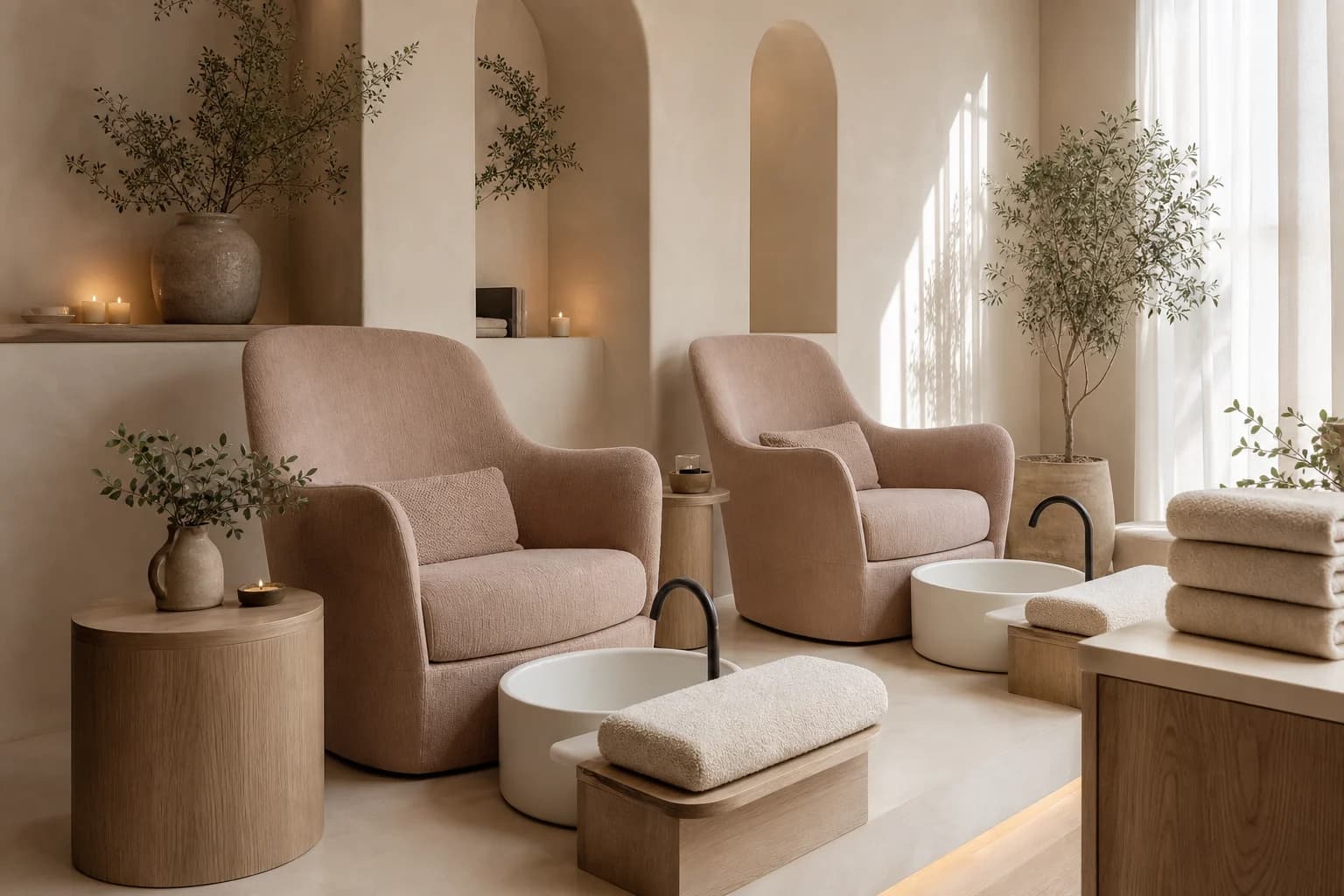 Área de pedicura del estudio